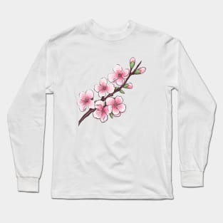 Cherry Blossom Art Long Sleeve T-Shirt